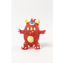 Figurine de monstre rouge avec un œil, des cornes et des dents pour la décoration