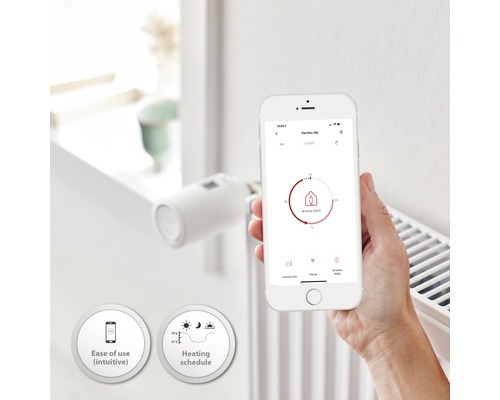 Thermostat de radiateur intelligent avec commande par smartphone pour radiateurs
