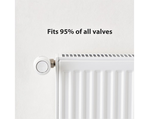 Robinet thermostatique sur vanne de radiateur adapté à 95 % de toutes les vannes