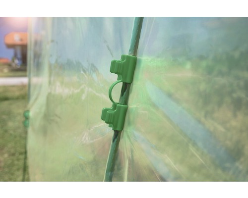 Clip de fixation de film vert pour fixer un film de serre