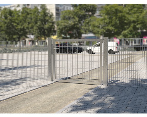 Doppelstabmattenzaun Gartentor mit Griff