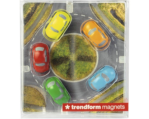 Aimants Trendform avec motifs de voiture dans un rond-point