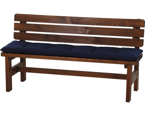 Holzbank mit Polsterauflage