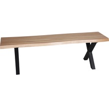 Banc en bois avec pieds en métal