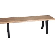 Banc en bois avec pieds en métal