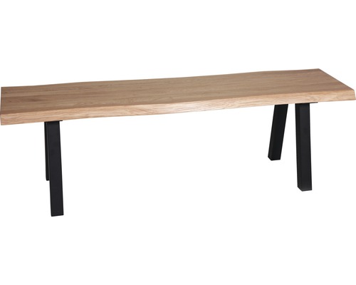 Banc en bois avec pieds en métal