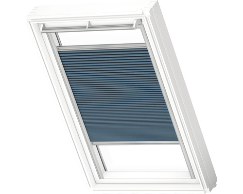 Store plissé bleu pour fenêtre de toit