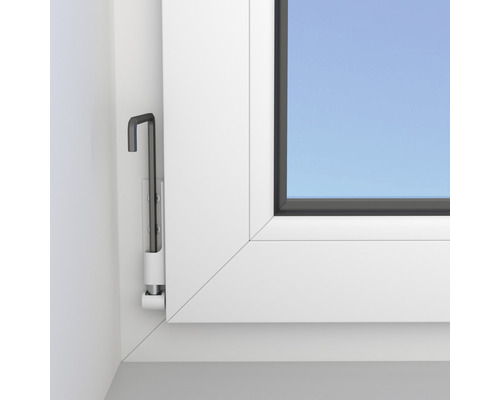 Fenêtre avec crochet de fenêtre pour la sécurité