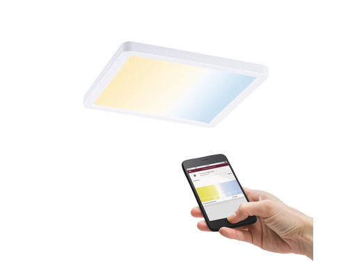 Plafonnier LED carré avec commande par smartphone
