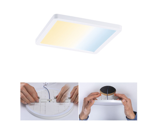 Plafonnier LED carré et détails de montage