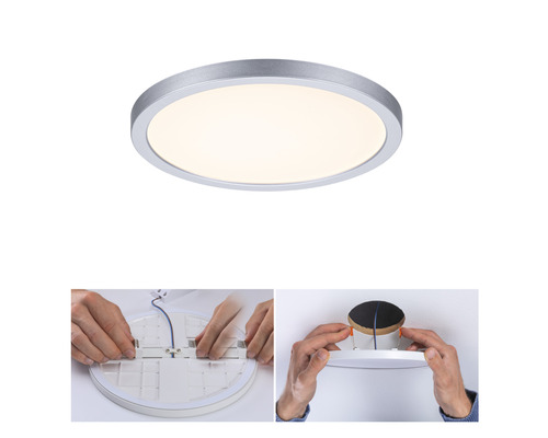Runde Deckenleuchte aus Metall mit Montageanleitung