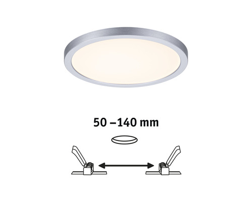 Deckenleuchte mit Installationshinweis für 50 bis 140 Millimeter