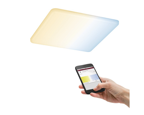 Plafonnier carré avec commande par smartphone