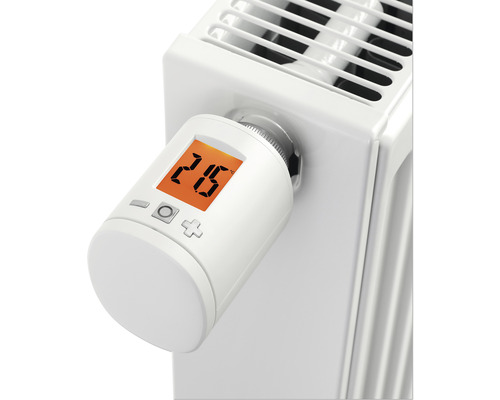 Thermostat de radiateur numérique monté sur un radiateur
