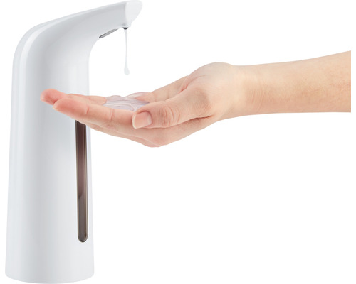 Distributeur de savon automatique avec main en dessous