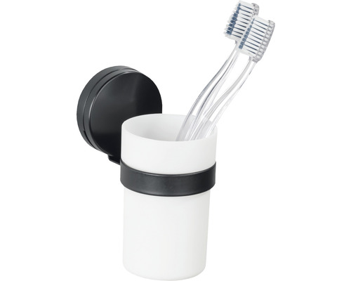 Support mural pour brosses à dents avec deux brosses à dents