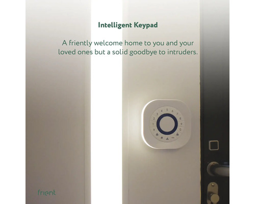 Clavier intelligent pour commander le système d''alarme au mur à côté d''une porte