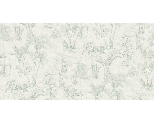 Tapete mit tropischem Pflanzenmuster