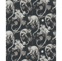 Tapete mit Affen und Lampionblumenmuster