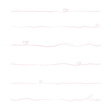 Papier peint motif lignes de coeurs