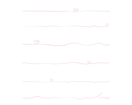 Papier peint motif lignes de coeurs