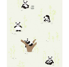 Papier peint avec motif de panda et bambou