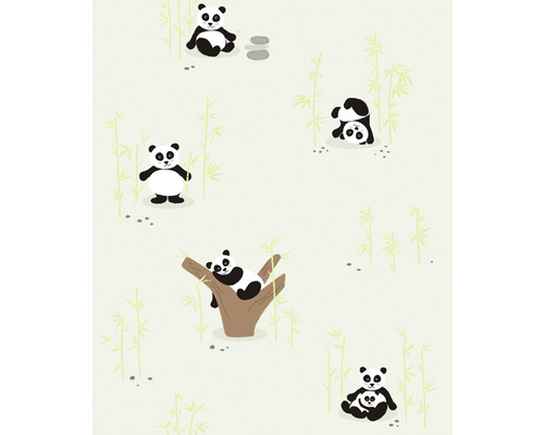 Papier peint avec motif de panda et bambou