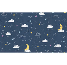 Tapete mit Wolken, Sternen und Mond Design