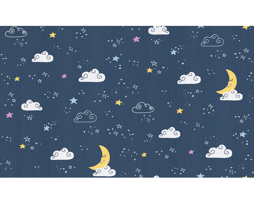 Tapete mit Wolken, Sternen und Mond Design
