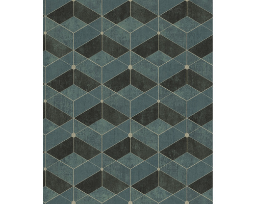 Papier peint avec motif géométrique de cubes