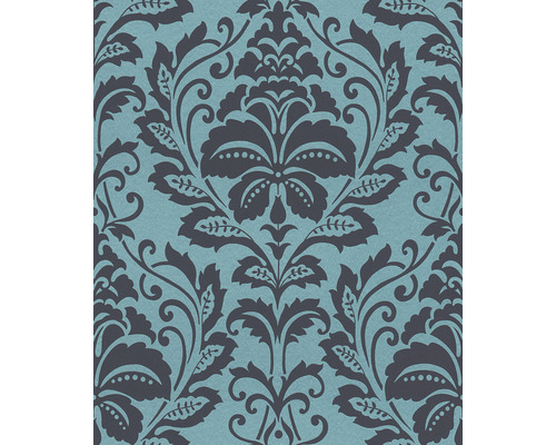 Papier peint à motif floral damassé