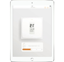 Tablet mit Anzeige eines Raumthermostats
