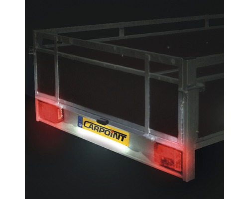 Beleuchteter Anhänger mit Carpoint Kennzeichen