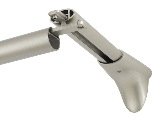 Vue détaillée d''une tringle à rideaux avec support