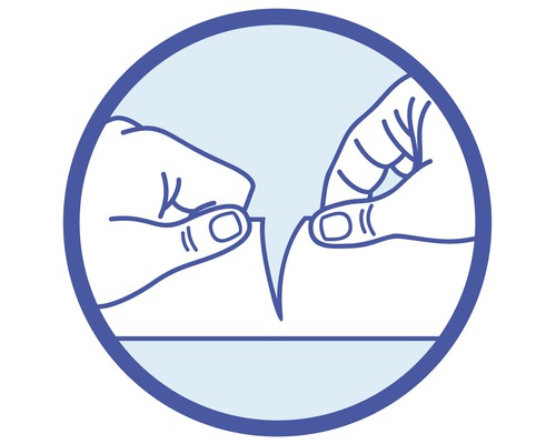 Symbole pour inciser une surface avec un outil