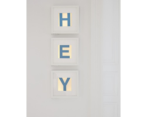 Images murales décoratives avec les lettres H, E et Y