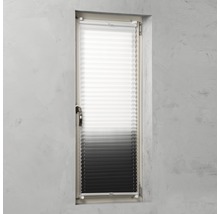 Plissee im Fenster zur Lichtregulierung und Dekoration