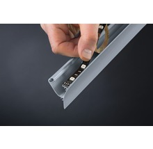 Paulmann Corner Profil grau mit Diffusor 1 m tapezierbar überstreichbar für LED Streifen YourLED und MaxLED-thumb-5