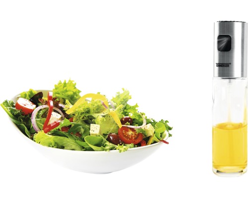 Salade avec vaporisateur d’huile à salade