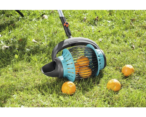 Gardena Obstsammler auf Rasen mit Orangen