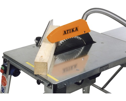 Atika Tischkreissäge mit Holzbalken