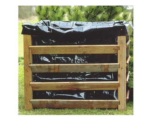 Composteur en bois avec film