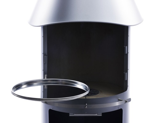 Pizzaofen mit runder Metallablage