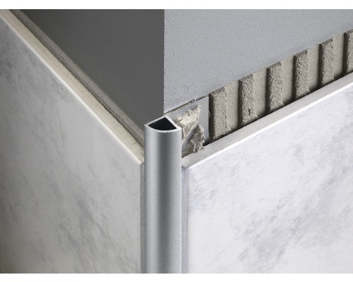 Profilés de finition de carreaux quart de rond installés en aluminium