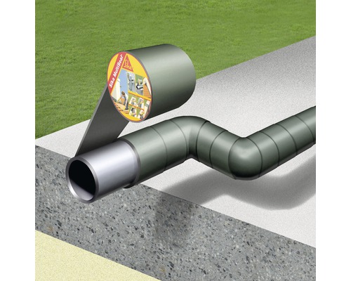 Ruban d''étanchéité Sika MultiSeal sur un tuyau