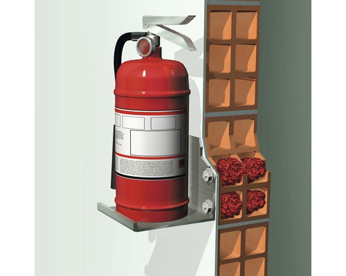 Extincteur mural avec support pour la lutte contre les incendies