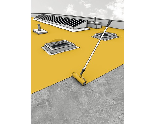 Étanchéité de toit plat appliquée au rouleau de peinture