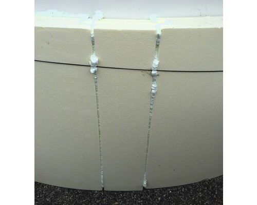 Vue détaillée d''une plaque de polystyrène avec des joints