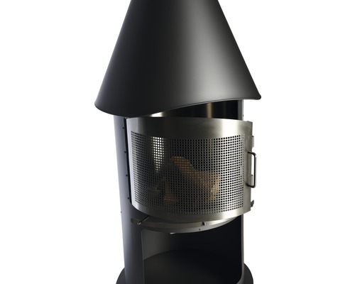 Foyer avec porte grillagée en métal et écran conique