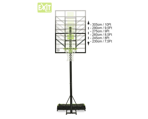 Panier de basket réglable en hauteur avec indications des différentes hauteurs